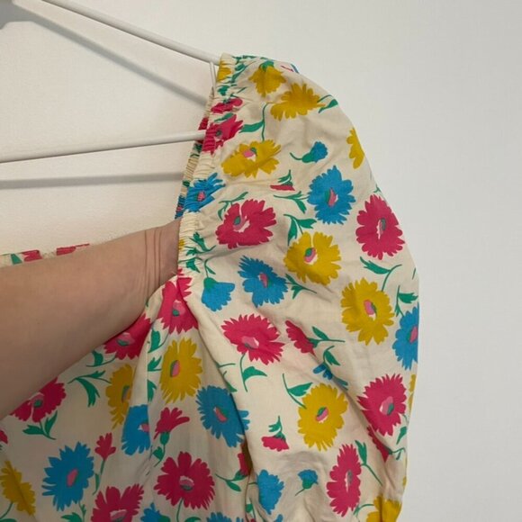 NEW NWT LCW CASUAL / LC WAIKIKI Square Neck Floral Balloon Sleeve Poplin Dress - Picture 8 of 15